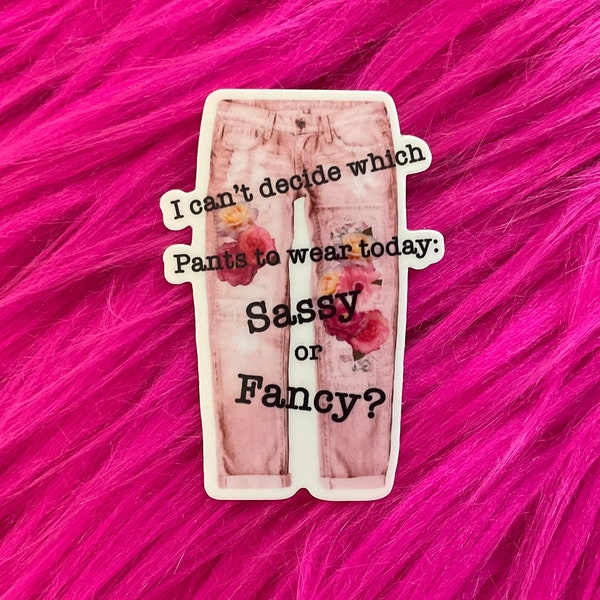 Funny Sassy Pants Sticker, Fancy Pants gift for Best Friend or coworker, Valentine's Day gift for college girl, birthday gift for her GR151