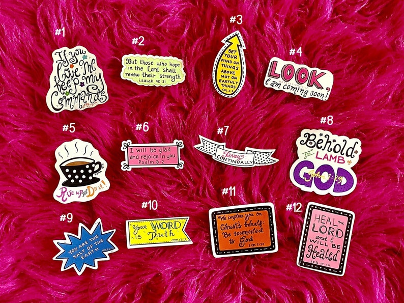 Bible Verse Sticker Bundle Inspirational Scripture Stickers - Etsy