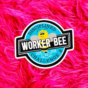 Challenge B Disciplined Worker Bee Classical School Sticker, Gift for Student, homeschool, parent gift for child, Classical Conversations image 1