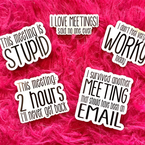 Work Meetings Funny Sayings Sticker Bundle, Coworker Gift for her, Boss Day Gift, Best Friend Gift, secret Santa office party gift RA205