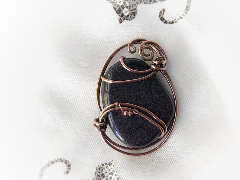 Mother\u2019s Day Gift * Purple Goldstone Pendant Gift for Her Necklace Unique