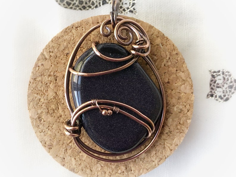 Mother\u2019s Day Gift * Purple Goldstone Pendant Gift for Her Necklace Unique