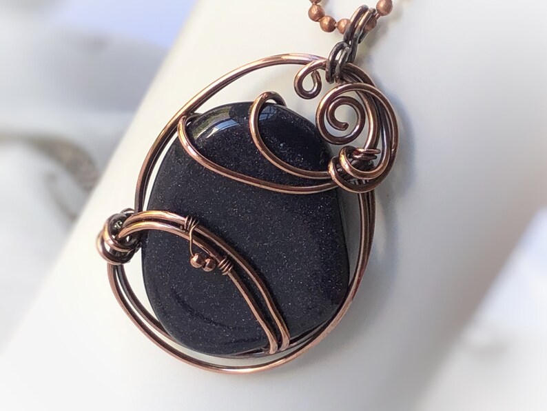 Mother\u2019s Day Gift * Purple Goldstone Pendant Gift for Her Necklace Unique