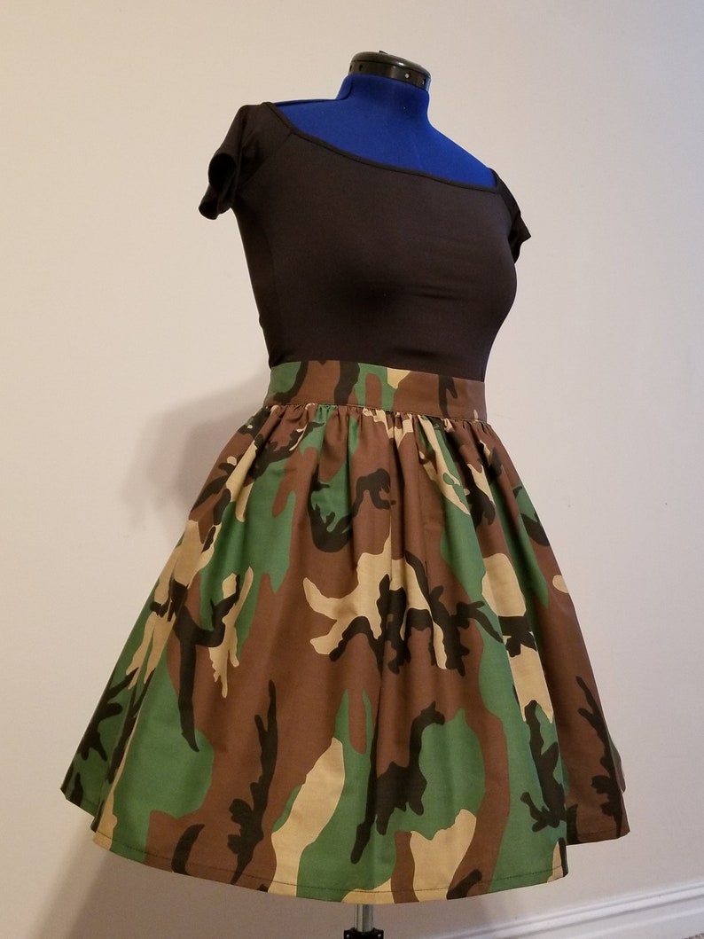 Camo Skirt for Women Camouflage Kneelength Zipper Etsy