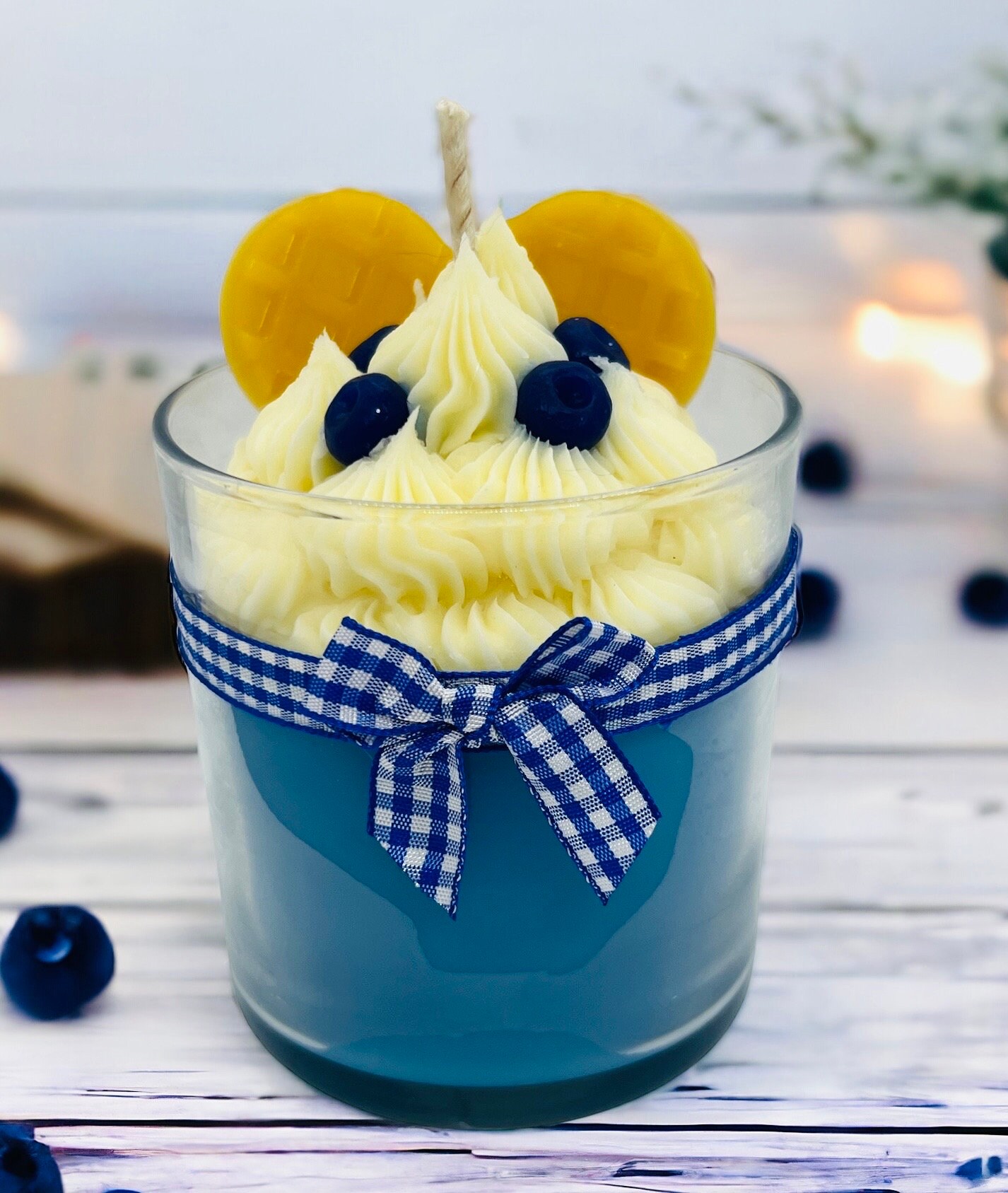 Blueberry Candle- Blueberry Cobbler candle- Blueberry Cheesecake candles-  dessert candles- gift candle- food candle- blue candle