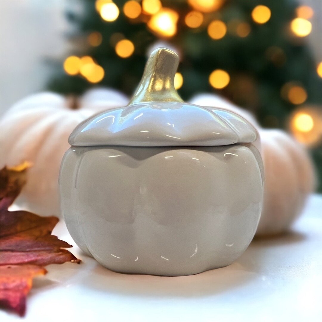 Pumpkin Candle White Pumpkin Candle Pumpkin Cupcake Decorative Pumpkin