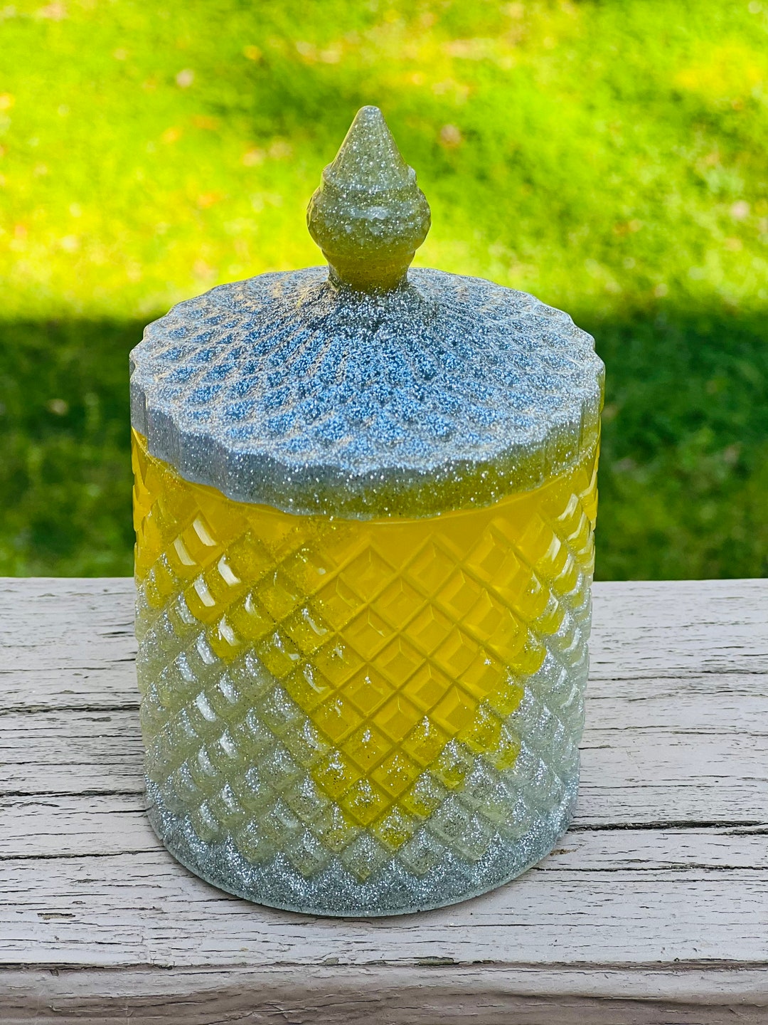 Decorative Vintage Container With Lid Resin Jar Storage Container