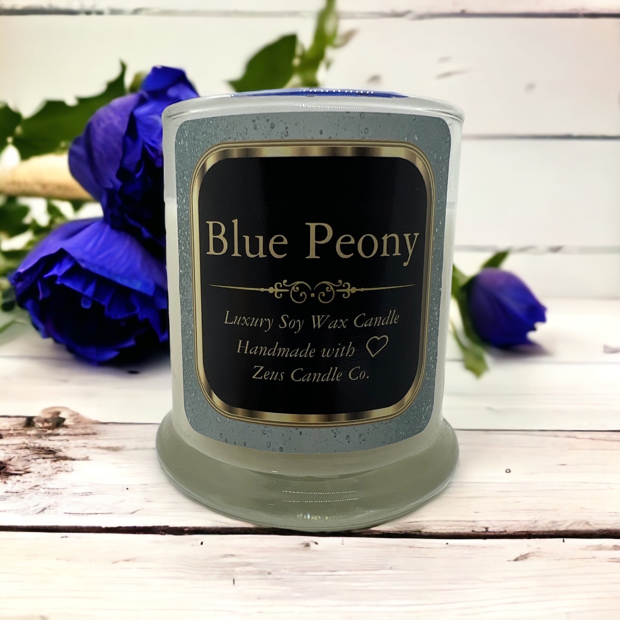Pink Peony Flower Candle