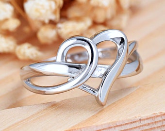 Elegant Heart Promise Ring | Solid 925 Sterling Silver Heart