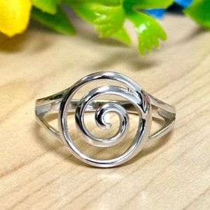 Spiral Statement Ring | Solid 925 Sterling Silver Ring | Womens Silver Swirl Ring | Trendy | Unique Jewelry Gifts