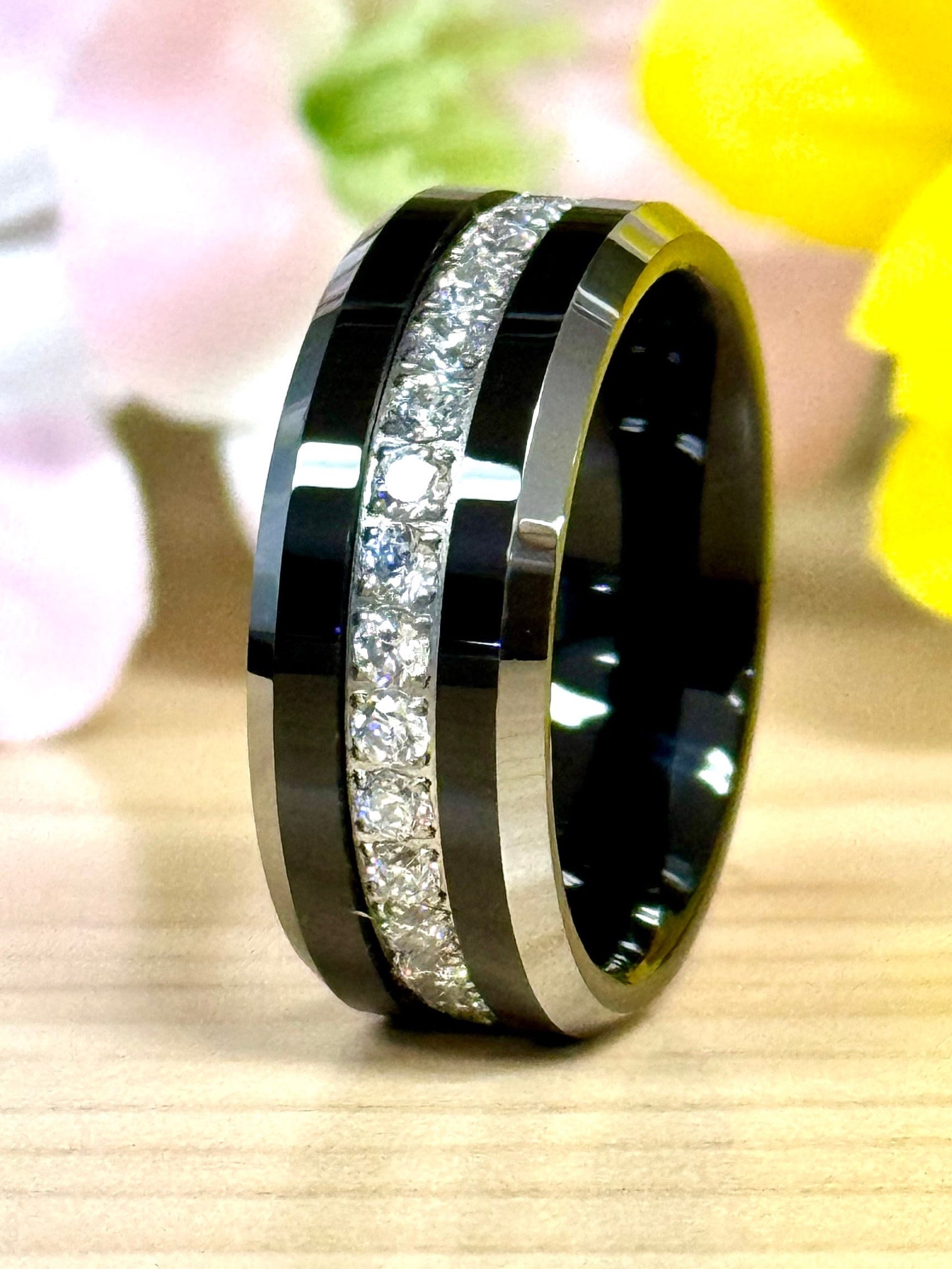 Black-Plated Tungsten Ring Blank