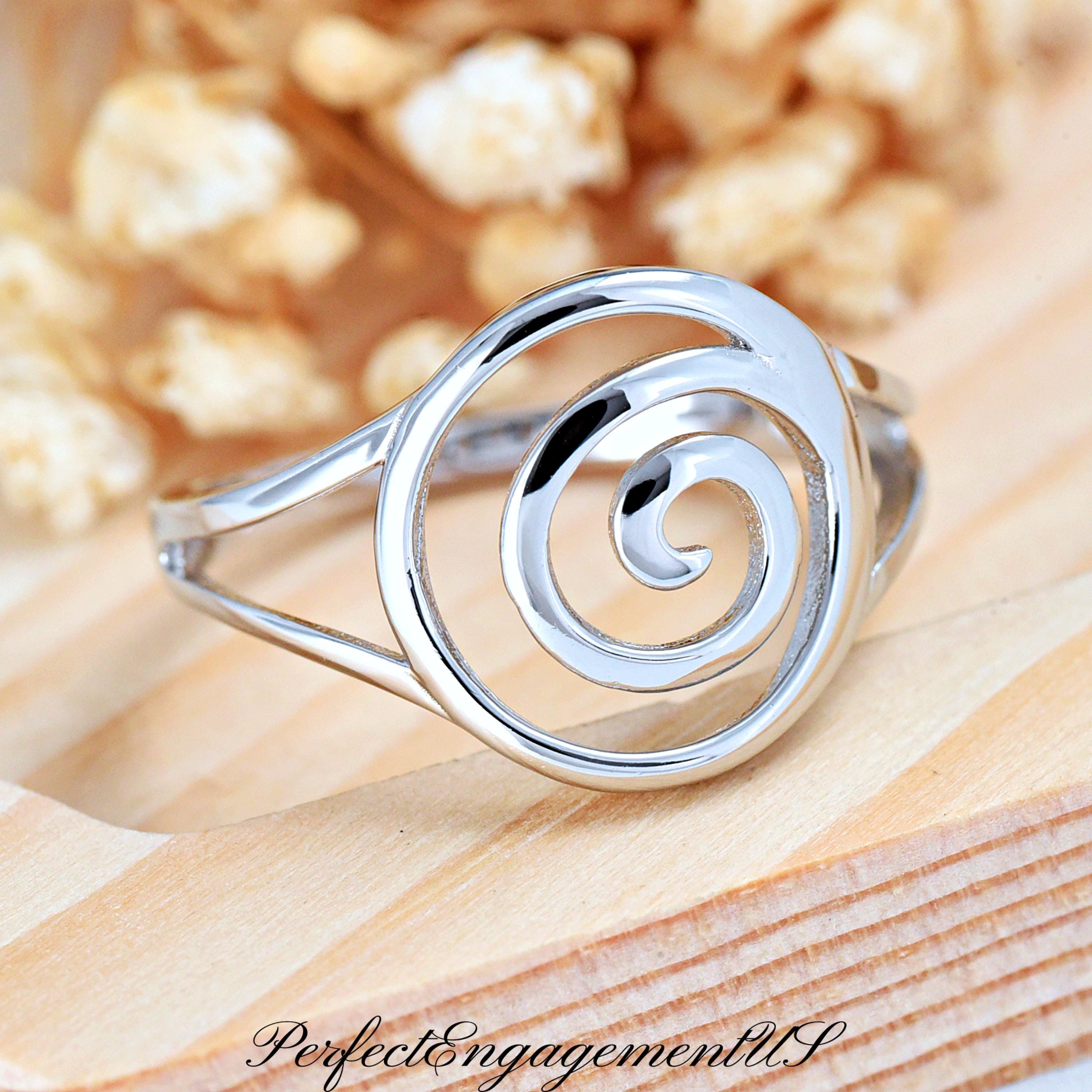 Silver Swirl Ring - Etsy