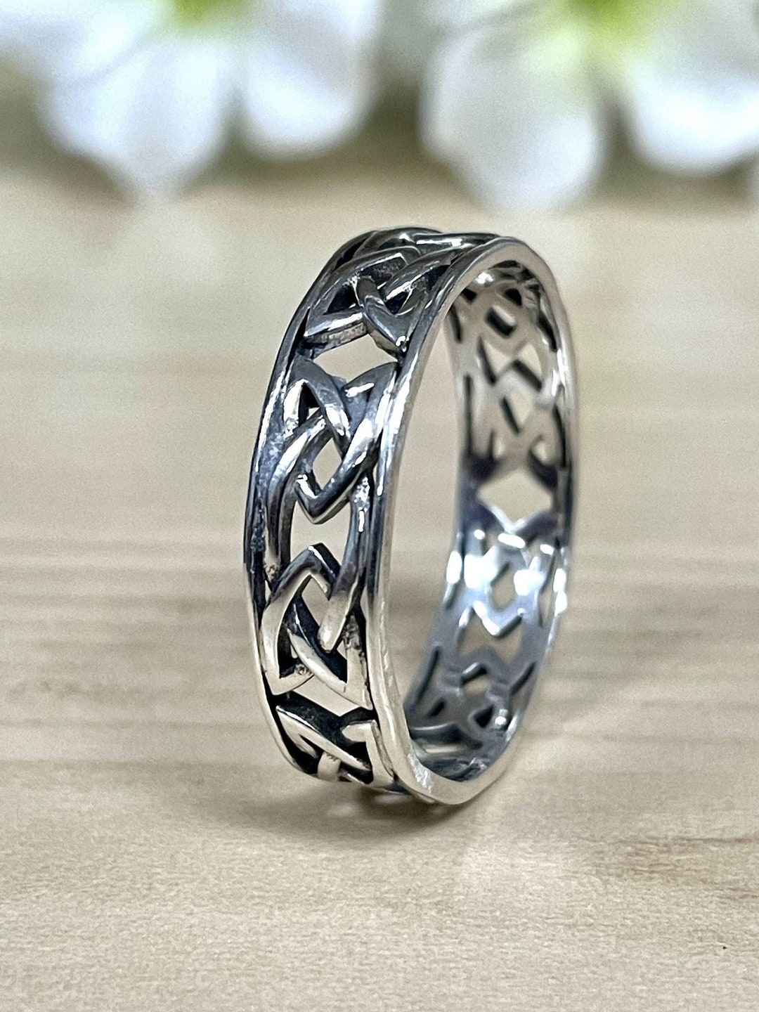 Celtic Irish Knot Ring Solid 925 Sterling Silver Irish Etsy