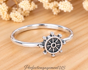 Sterling Silver Helm Ring, Viking Inspired Ring, Nordic Helmet Ring, Medieval Ship Ring, Women’s 925 Silver Ring, Unisex Statement Ring