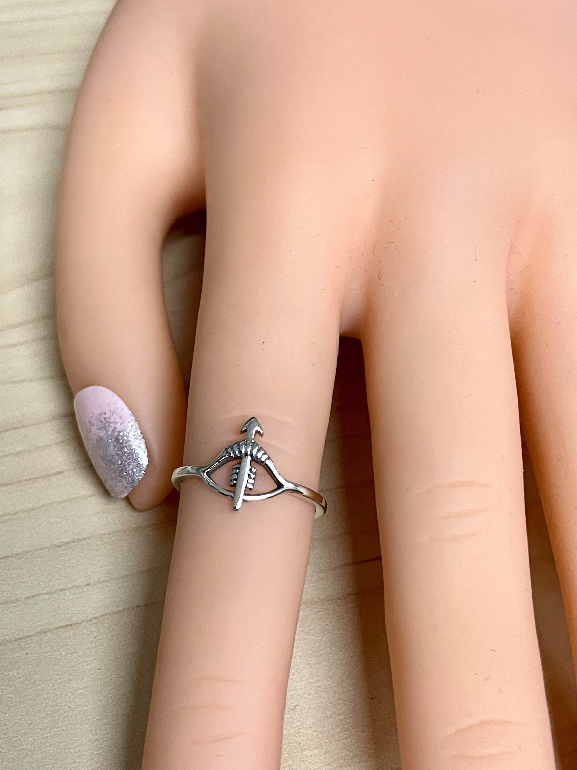 Bow & Arrow Ring | Solid 925 Sterling Silver Arrow Ring