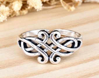 Celtic Toe Ring | Solid 925 Sterling Silver Plain Ship Celtic | Women's Silver Toe Ring | Trendy | Minimalist Body Jewelry