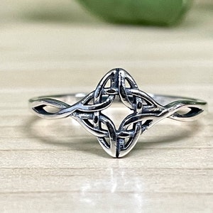 Celtic Irish Knot Ring | Solid 925 Sterling Silver Filigree Knot Ring | Womens Silver Ring | Trendy | St Patrick's Gift | Gift for Mom