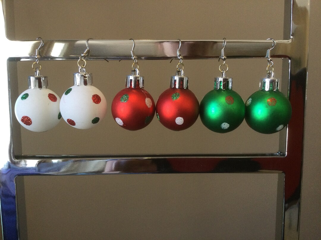 Polka Dot Christmas Ornaments 