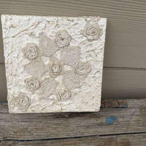 Textured Crochet on Canvas