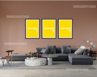 Frame Mockup Poster Mockup Interior Mockup Livingroom Etsy