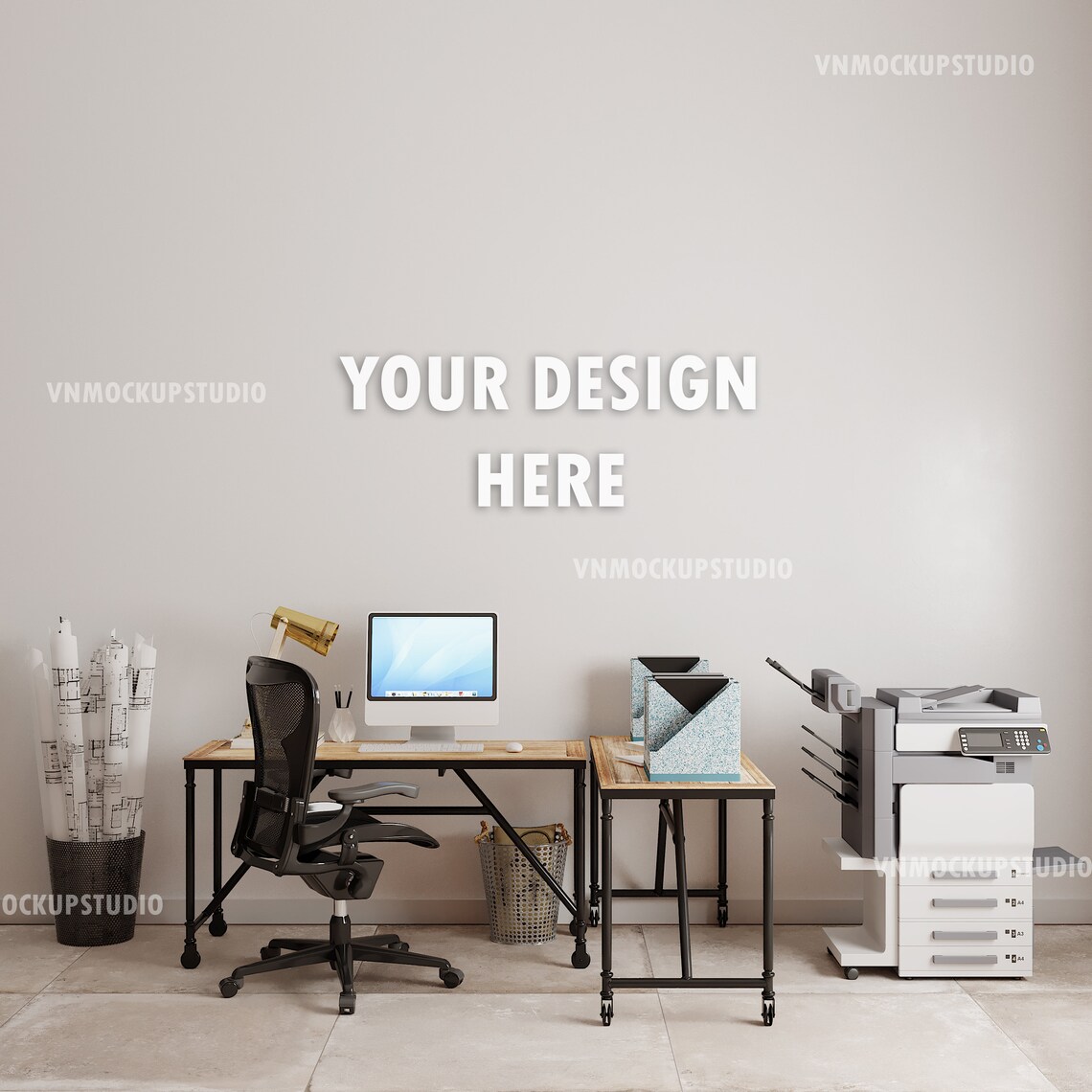 Frame Mockup Poster Mockup Office Wall Mockup White Brick