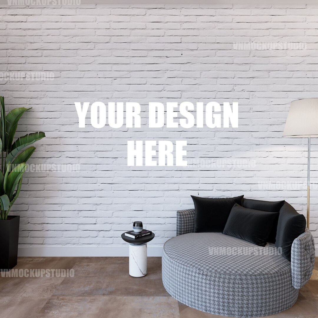 White Brick Wall Mockup Empty Wall Mockup Brick Wall Mockup Etsy