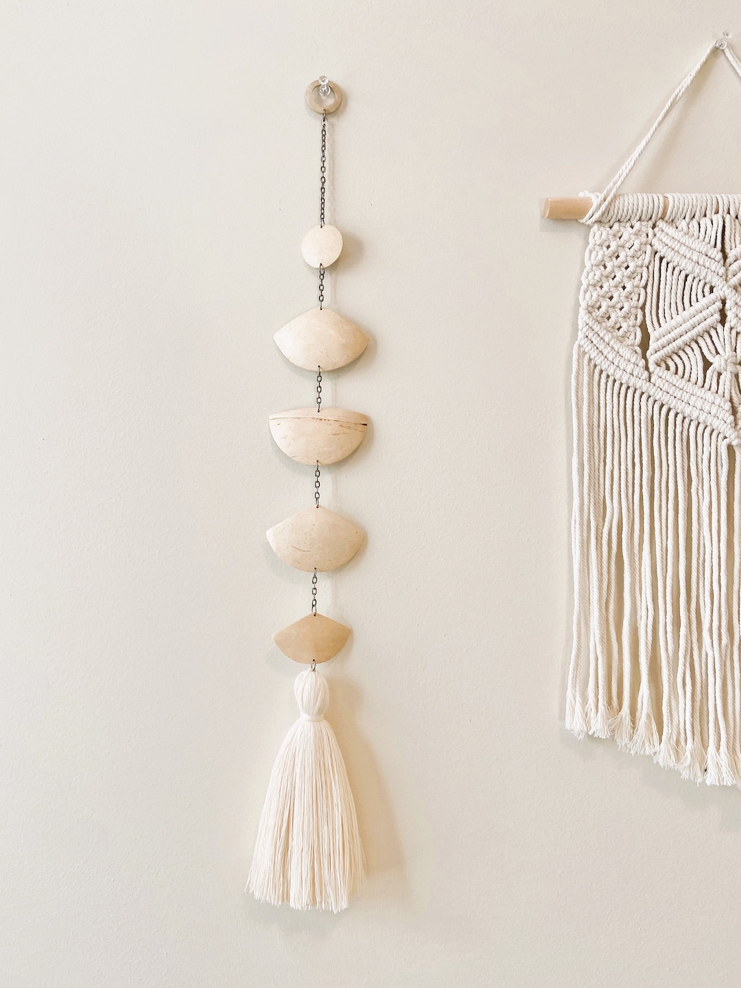 Image showcasing Boho Wall Decor,, Minimalist Wall Hanging, Neutral Wall Hanging, Modern ...