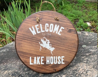 Lake House Sign CUSTOM | Lake House Welcome Sign | Rustic | Lake House | Personalized | Custom Lake Sign | Vacation Home | Housewarming Gift