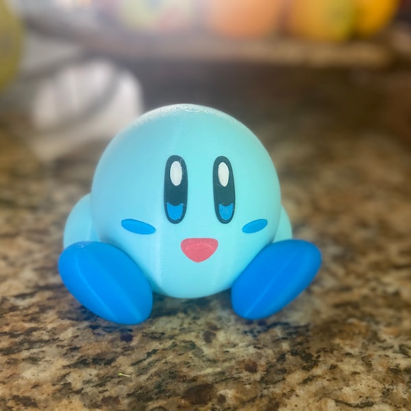 3D Printed Kirby (Blue)