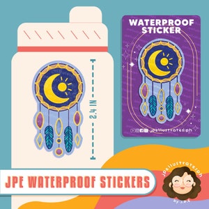 Dromenvanger vinylsticker | Waterdichte vinylsticker, holografische vinylsticker, laptopsticker, tuimelaarsticker, mystiek, Boho Magic Gift