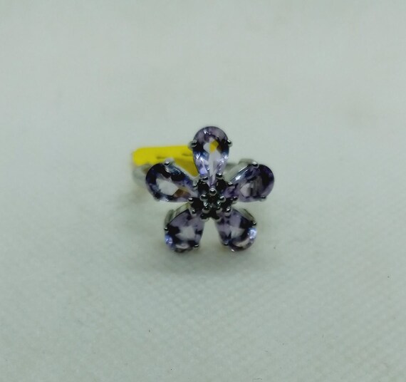 Genuine Amethyst and Spinel Ring Size 7, All Pron… - image 7