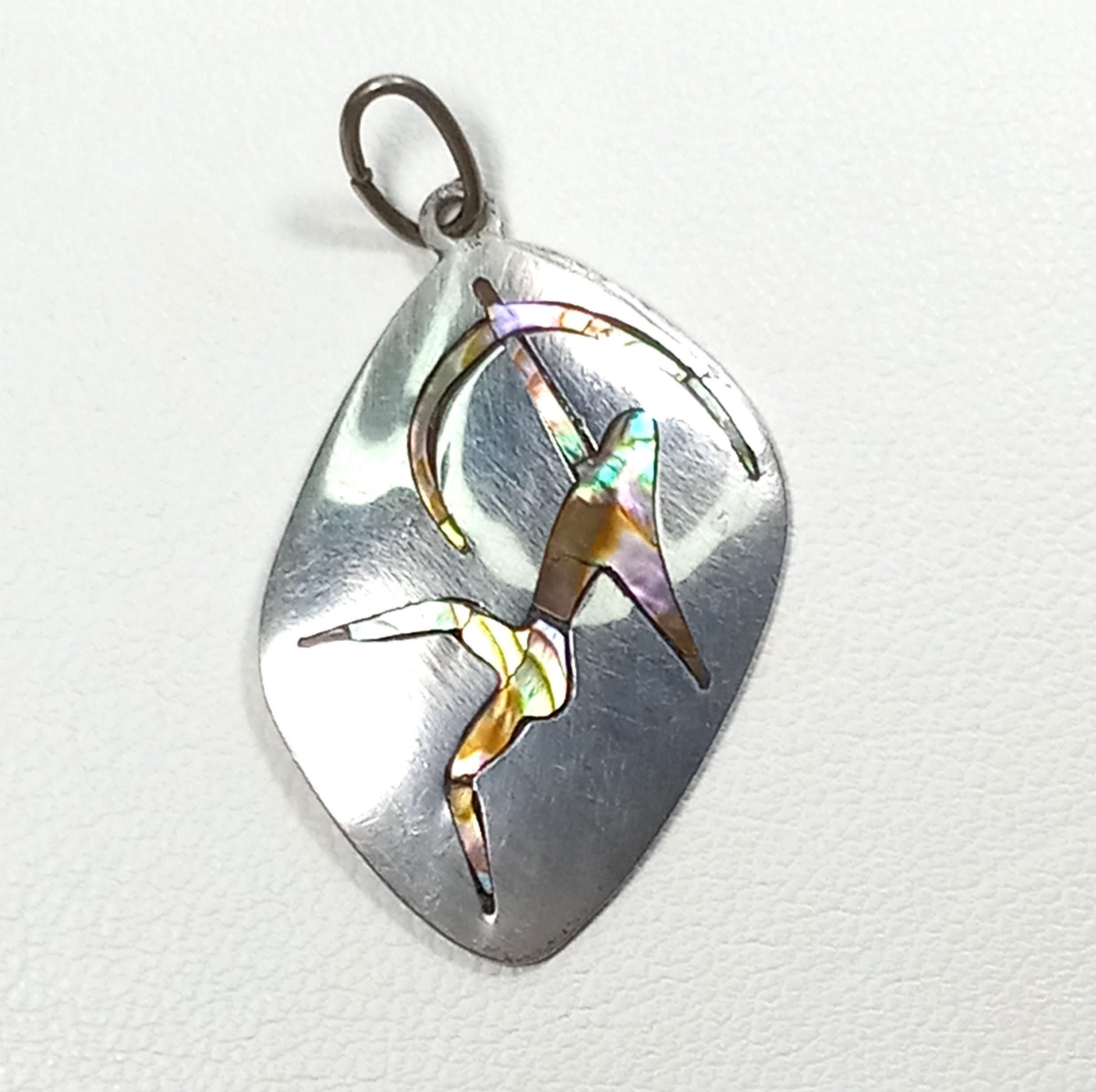 Mexican Silver Shell Vintage Pendant - Etsy