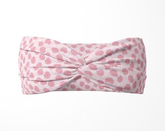 Diadema ancha con diseño de concha rosa - Diadema suave y elástica para enfermeras, profesionales de la salud, deportistas y mamás - Bonito accesorio para la playa, vacaciones y trabajo