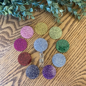 GLITTER-collectie badgetoppers voor verwisselbare badgehaspel | Badgeknop | Eenvoudige badgehaspel | Badgehouder