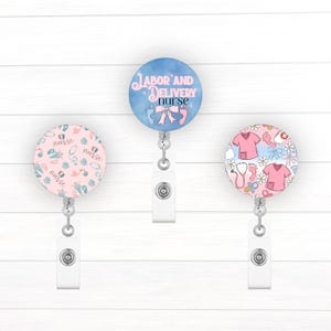 Labor & Delivery Nurse Badge Toppers for Interchangeable Badge Reel | Maternity Nurse | Mom Baby Nurse
