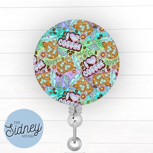 Iced Coffee Badge Reel – Cute Coffee Retractable ID Holder for Teachers, Nurses, and Office Workers – Adorable Nurse Accessories for Work