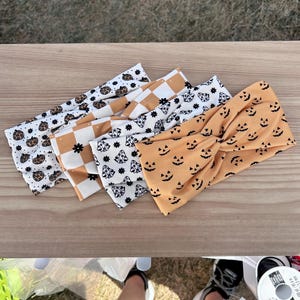 Spooky Cute Twist Headbands | Wide, Soft, Stretchy, Nonslip, Workout Head Band | Headwrap | Halloween Boho Hairband