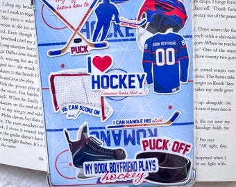 Hockey Romance DIY E-Reader Kit | Kindle Insert, Stickers & Charm | Hockey Romance Reader Gift