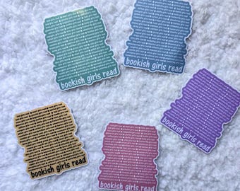 Bookish Girls Read Sticker | Positive Reader Affirmation Sticker | Book Lover Sticker | Cute Reader Decal | Kindle Sticker
