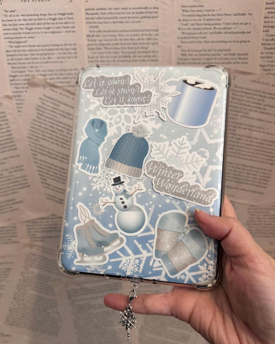 Winter Wonderland E-Reader Kit: Insert, Stickers & Charm - Reading Experience