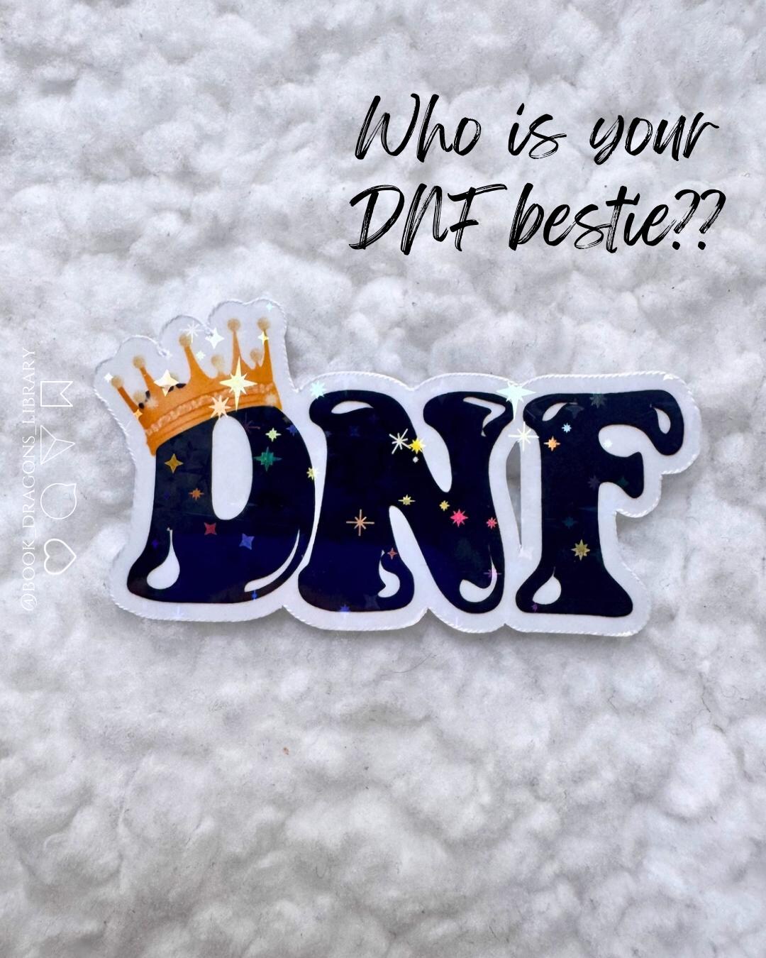 Dnf Sticker DNF Queen Sticker- Did Not Finish Book Humor - Etsy