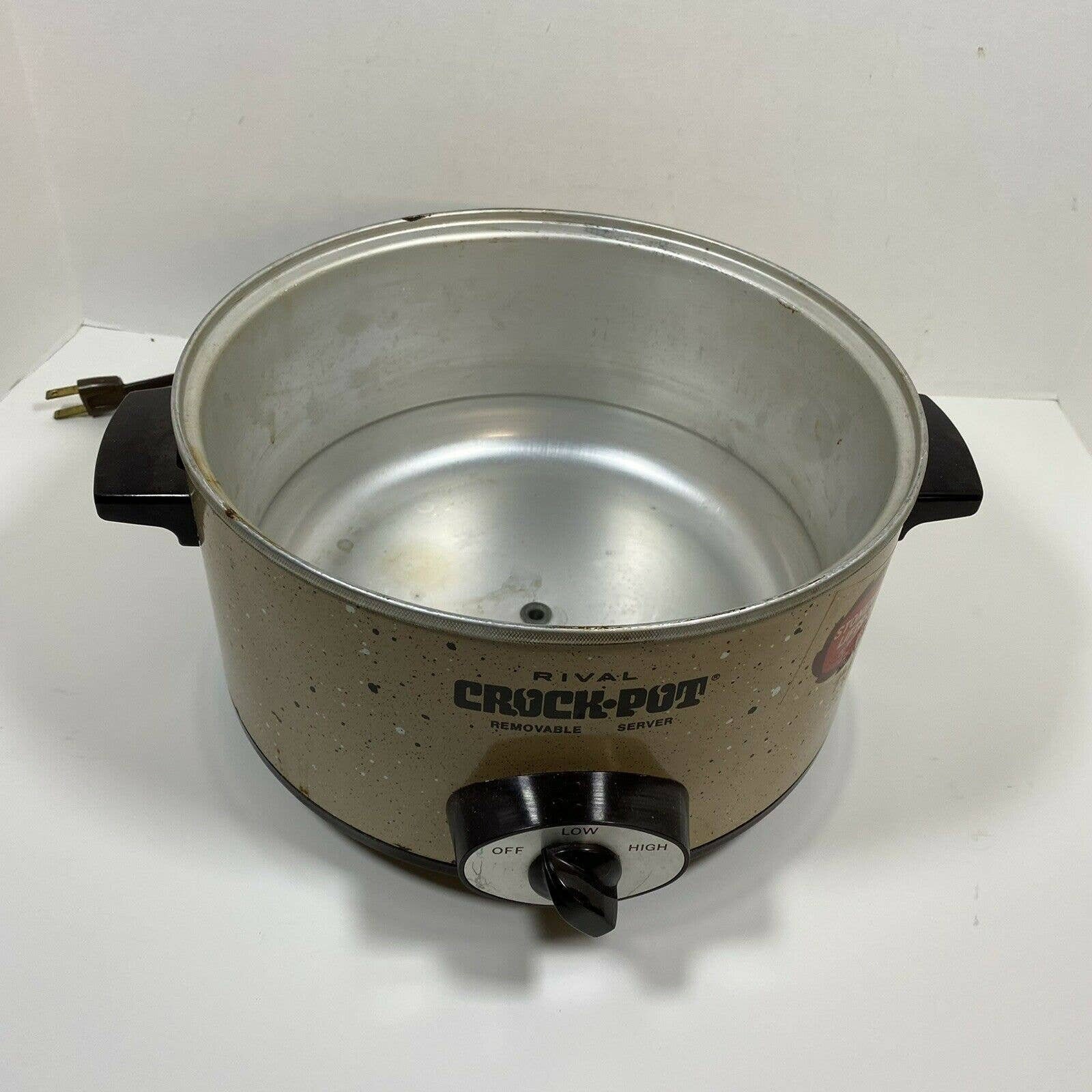 Vintage Rival 4 Qt Crock Pot Brown Speck Model 3154 Slow Etsy
