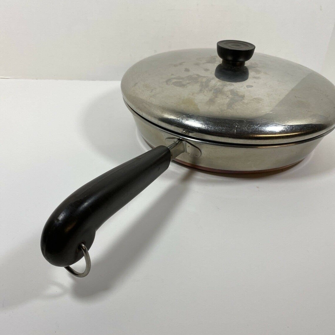 Vintage Revere Ware 1801 10 Inch Skillet Frying Pan With Lid Etsy
