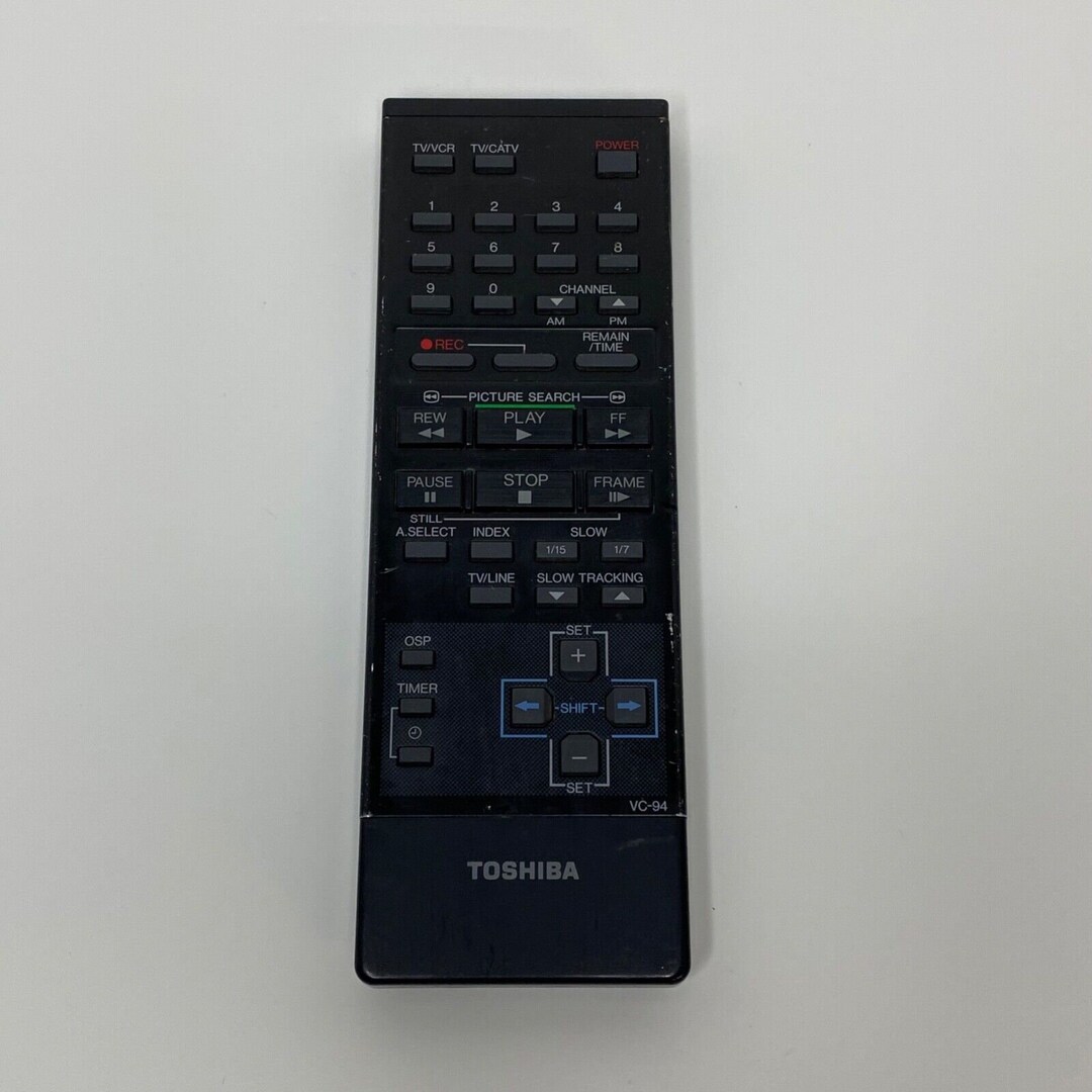 Oem Toshiba Vcr Remote Control Vc94 70148380 for M9485mhf845 Etsy