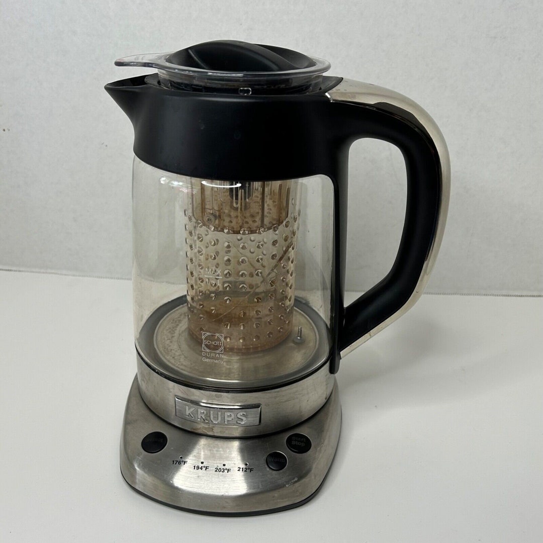 Krups Fl70 Electric Glass Kettle With Incorporated Tea Infuser Etsy
