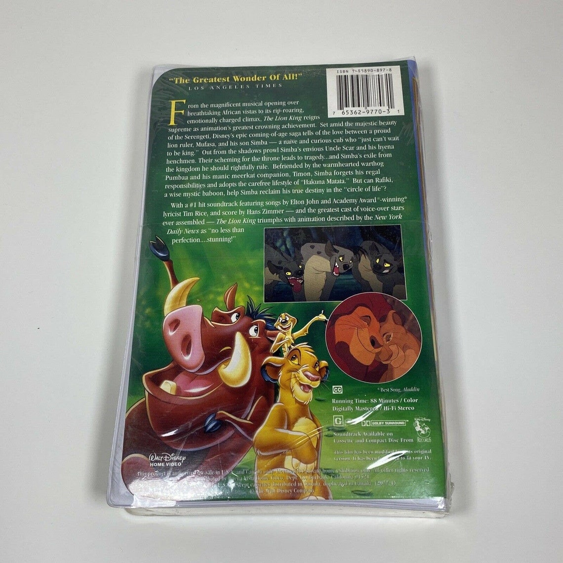VTG DISNEY'S The Lion King VHS 2977 1995 Masterpiece Etsy