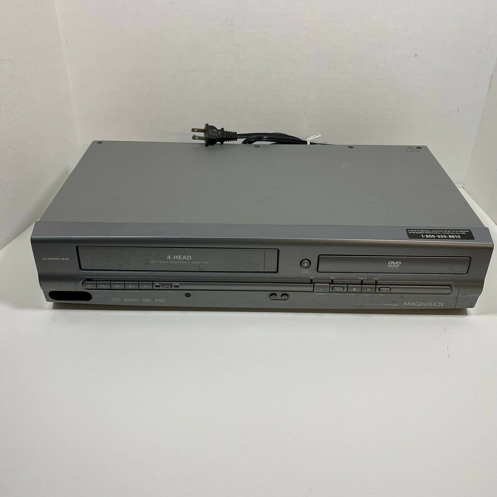 Magnavox DVD/VCR Combo MWD2205 4 Head VHS Recorder and DVD Player