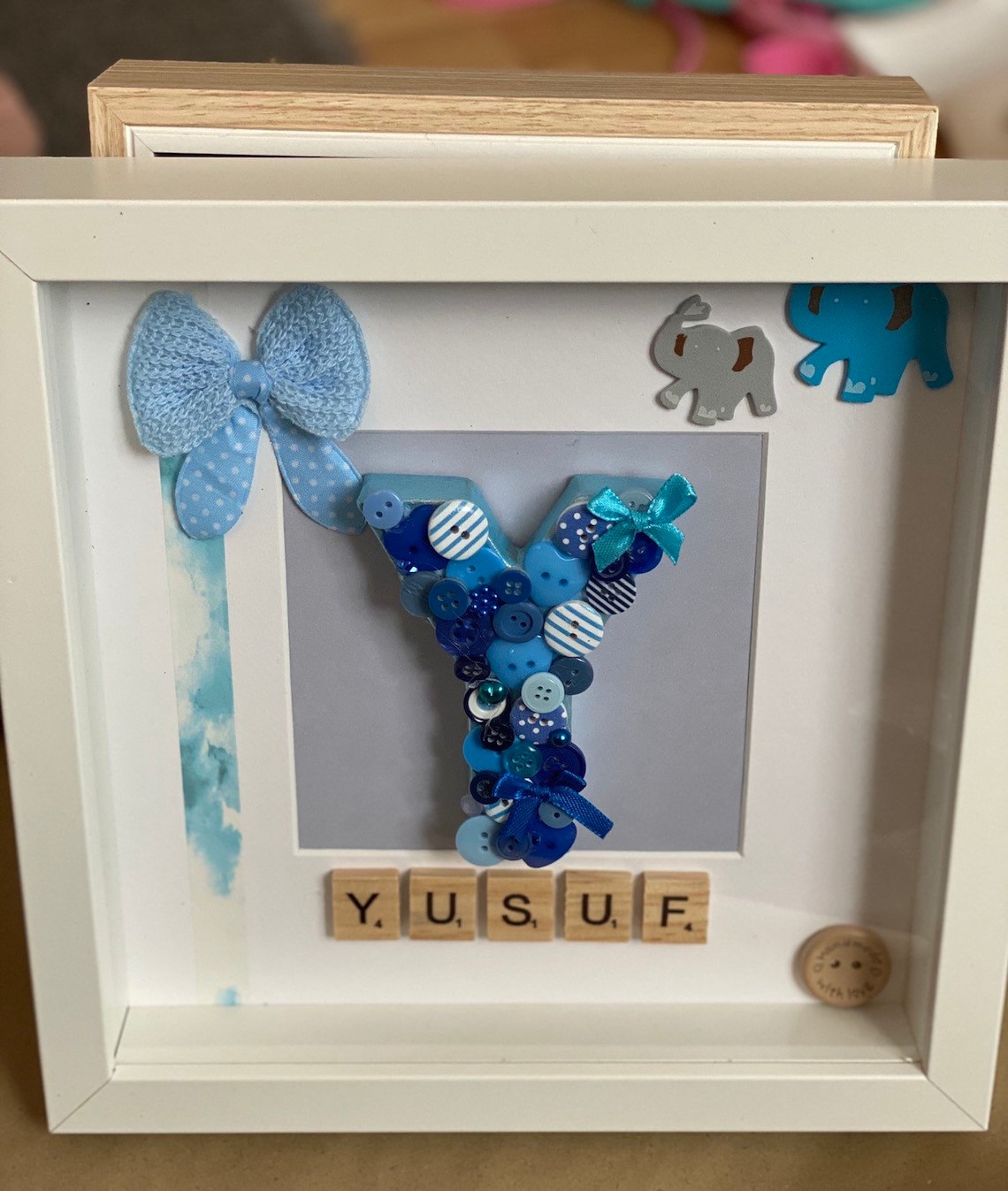 Personalised baby boy frame Etsy