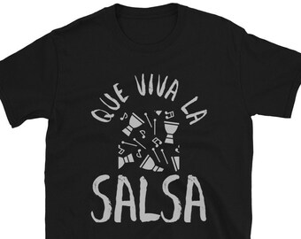 SALSA DANCE MUSIC, Short-Sleeve Unisex T-Shirt, Clothing, Men Clothing, Shirt and Tees, Tops and Tees, Women&#39;s Clothing, Salsa and Repeat