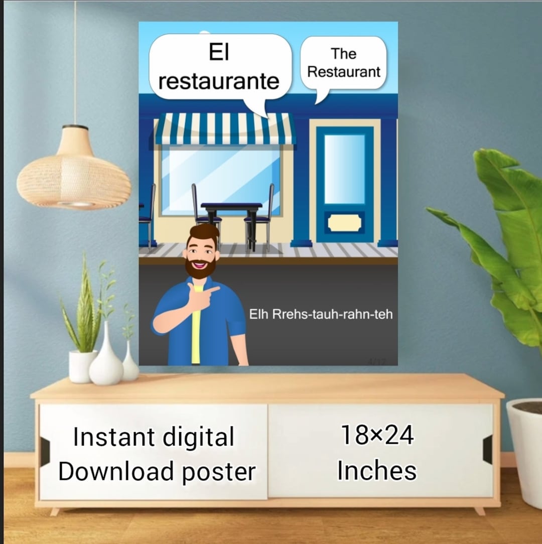 the-restaurant-poster-digital-download-coloful-wall-decor-restaurant